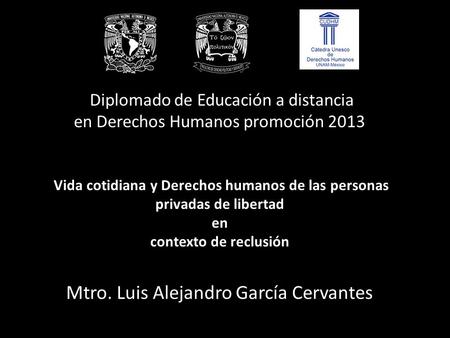 Mtro. Luis Alejandro García Cervantes