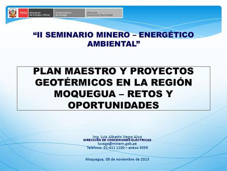 “II SEMINARIO MINERO – ENERGÉTICO AMBIENTAL”