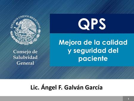 QPS Mejora de la calidad y seguridad del paciente