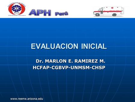 Dr. MARLON E. RAMIREZ M. HCFAP-CGBVP-UNMSM-CHSP