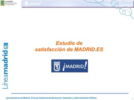 Estudio de satisfacción de MADRID.ES
