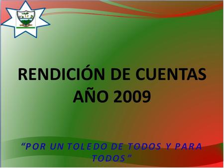 RENDICIÓN DE CUENTAS AÑO 2009