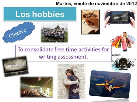 To consolidate free time activities for writing assessment.