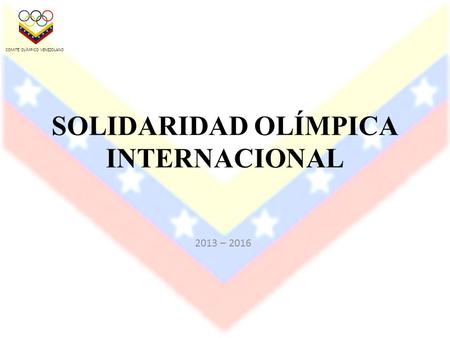 SOLIDARIDAD OLÍMPICA INTERNACIONAL