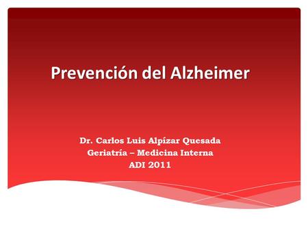 Prevención del Alzheimer
