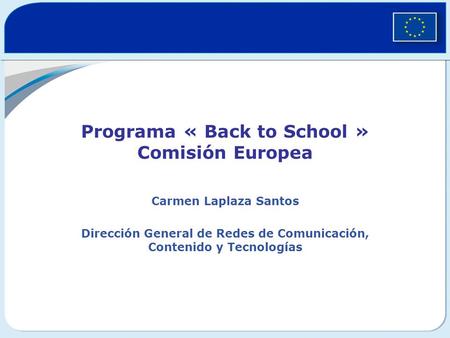 Programa « Back to School » Comisión Europea