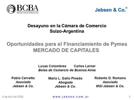 Oportunidades para el Financiamiento de Pymes MERCADO DE CAPITALES
