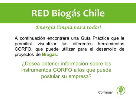 RED Biogás Chile Energía limpia para todos!