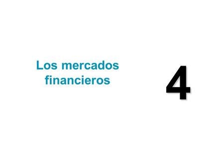 Los mercados financieros