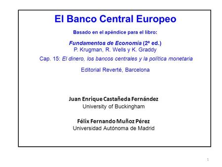 El Banco Central Europeo