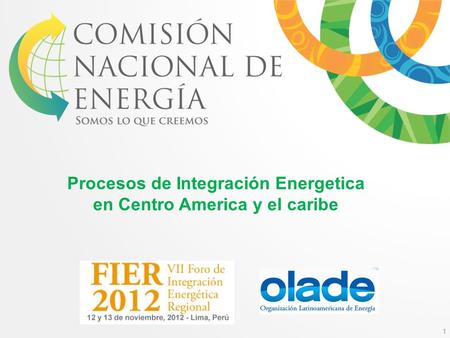 Procesos de Integración Energetica en Centro America y el caribe