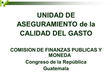 COMISION DE FINANZAS PUBLICAS Y MONEDA Congreso de la República