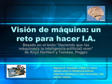 Visión de máquina: un reto para hacer I.A.