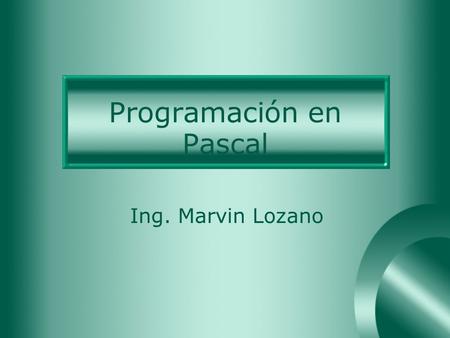 Programación en Pascal