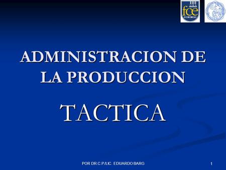 ADMINISTRACION DE LA PRODUCCION
