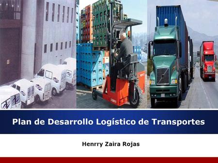Plan de Desarrollo Logístico de Transportes