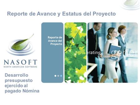 Reporte de Avance y Estatus del Proyecto