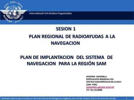 SESION 1 PLAN REGIONAL DE RADIOAYUDAS A LA NAVEGACION