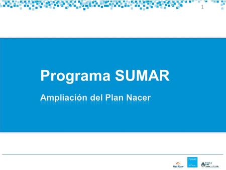 Programa SUMAR Ampliación del Plan Nacer.