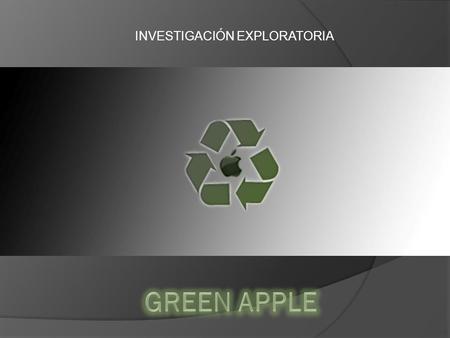 INVESTIGACIÓN EXPLORATORIA