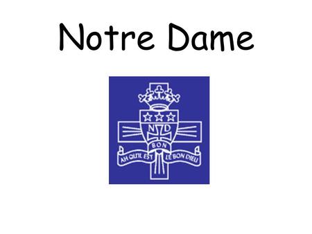 Notre Dame. un laboratorio un taller un gimnasio.