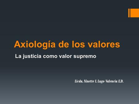 Axiología de los valores