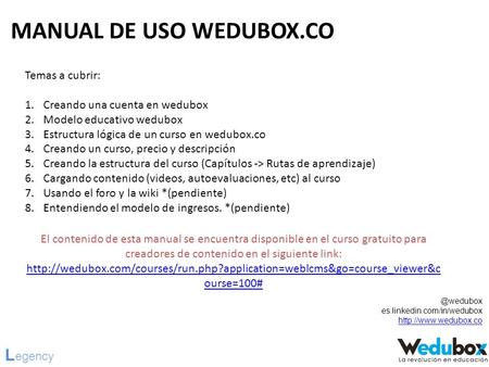 MANUAL DE USO WEDUBOX.CO