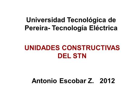 Universidad Tecnológica de Pereira- Tecnología Eléctrica