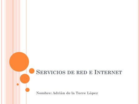 Servicios de red e Internet