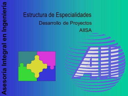 Asesoría Integral en Ingeniería Estructura de Especialidades Desarrollo de Proyectos AIISA.