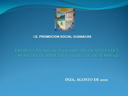 I.E. PROMOCION SOCIAL GUANACAS