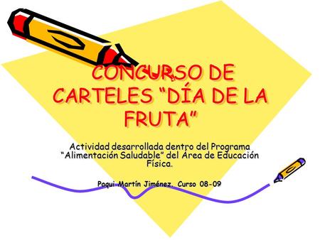 CONCURSO DE CARTELES “DÍA DE LA FRUTA”