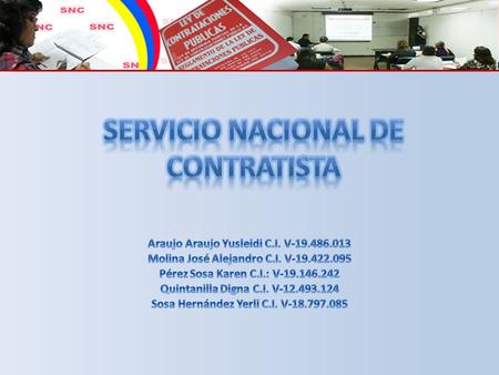SERVICIO NACIONAL DE CONTRATISTA