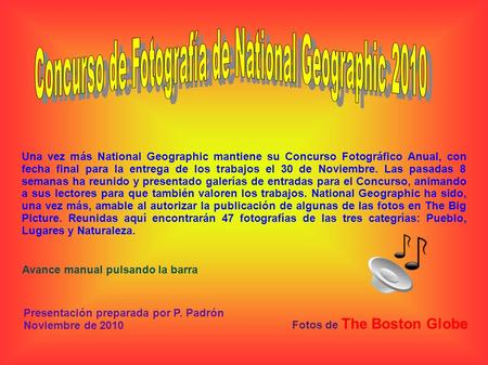 Concurso de Fotografía de National Geographic 2010