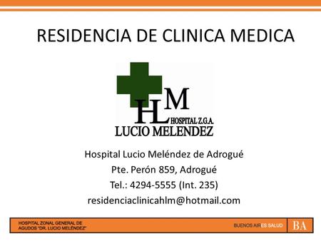 RESIDENCIA DE CLINICA MEDICA