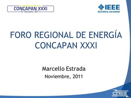FORO REGIONAL DE ENERGÍA CONCAPAN XXXI