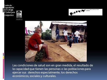 Centro de Capacitación en Ecología Y Salud para Campesinos Las condiciones de salud son en gran medida, el resultado de la capacidad que tienen las personas.