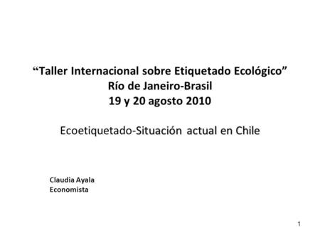 Claudia Ayala Economista