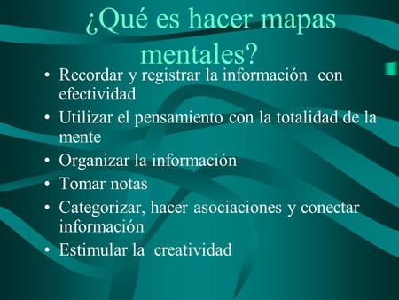 ¿Qué es hacer mapas mentales?