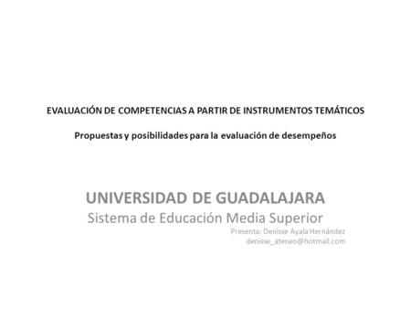 UNIVERSIDAD DE GUADALAJARA