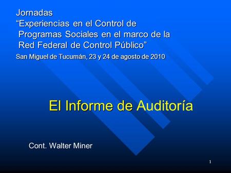 El Informe de Auditoría