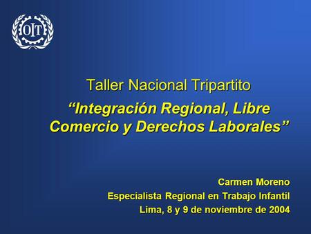 Carmen Moreno Especialista Regional en Trabajo Infantil