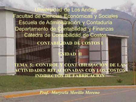 Universidad de Los Andes Facultad de Ciencias Económicas y Sociales