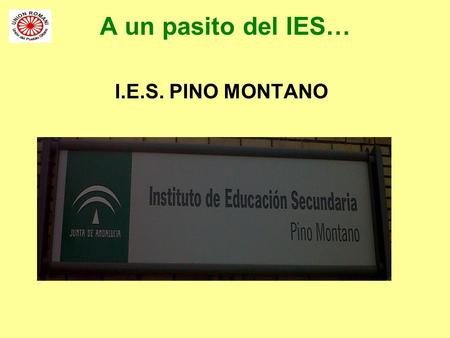 A un pasito del IES… I.E.S. PINO MONTANO.