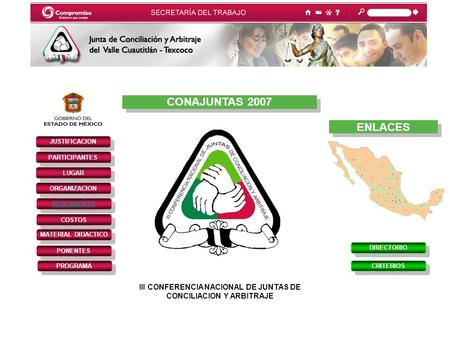 III CONFERENCIA NACIONAL DE JUNTAS DE CONCILIACION Y ARBITRAJE