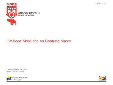 Catálogo Mobiliario en Contrato Marco