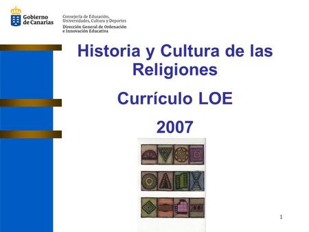 Historia y Cultura de las Religiones Currículo LOE 2007