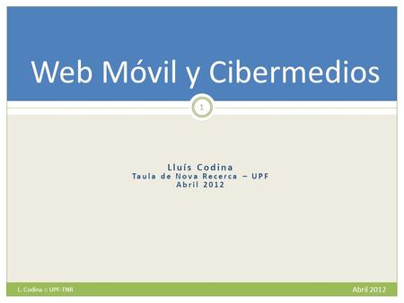 Web Móvil y Cibermedios