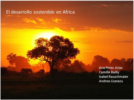 El desarrollo sostenible en Africa