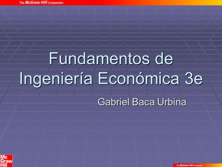 Fundamentos de Ingeniería Económica 3e